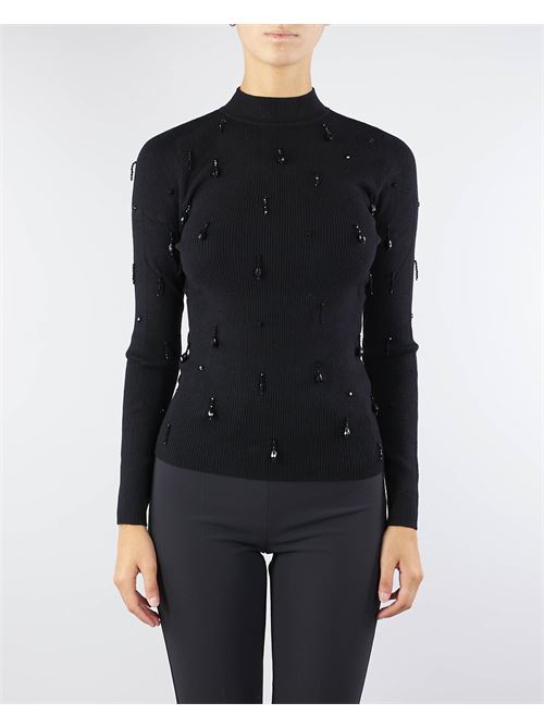 Turtleneck with jewel embroidery Penny Black PENNY BLACK | Sweater | APOLLO3